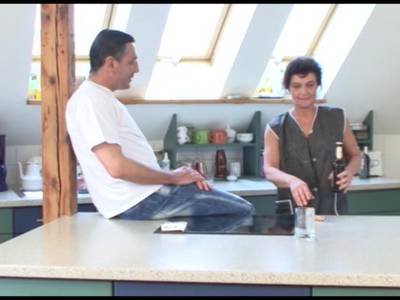 Küchen Rammelei mit einer deutschen Rentnerin